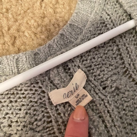 Grey V-neck Sweater from Aerie - Picture 3 of 4